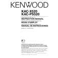 Cover page of KENWOOD KAC-PS520 Owner's Manual