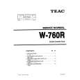 Cover page of TEAC W760R Service Manual