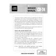 Cover page of MARANTZ CD74 Service Manual