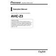 Cover page of PIONEER AVIC-Z3/XU/UC Owner's Manual