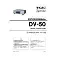 Cover page of TEAC DV-50 Service Manual