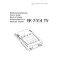 Cover page of SENNHEISER EK 2014 TV Owner's Manual