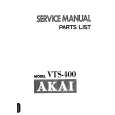 Cover page of AKAI VTS-400 Service Manual