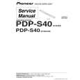 Cover page of PIONEER PDP-S40 Service Manual