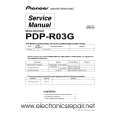 Cover page of PIONEER PDP-R03G Service Manual