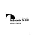 Cover page of NAKAMICHI 600II Owner's Manual