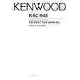 Cover page of KENWOOD KAC-648 Owner's Manual
