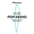 Cover page of PIONEER PDP-505HD Owner's Manual