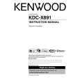 Cover page of KENWOOD KDC-X891 Owner's Manual