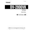Cover page of TEAC DV2800VK Owner's Manual
