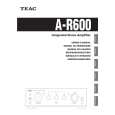 Cover page of TEAC A-R600 Owner's Manual