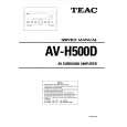Cover page of TEAC AV-H500D Service Manual