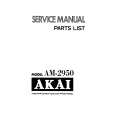 Cover page of AKAI AM-2950 Service Manual