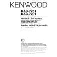 Cover page of KENWOOD KAC-7201 Owner's Manual