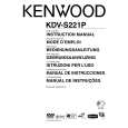 Cover page of KENWOOD KDV-S221P Owner's Manual