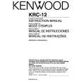 Cover page of KENWOOD KRC12 Owner's Manual
