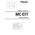 Cover page of TEAC MC-D77 Service Manual