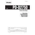 Cover page of TEAC PD-D2750 Owner's Manual