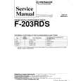 Cover page of PIONEER F203RDS Service Manual