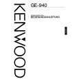 Cover page of KENWOOD GE-940 Owner's Manual