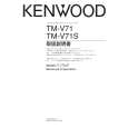 Cover page of KENWOOD TM-V71/V71S Owner's Manual