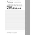 Cover page of PIONEER VSX-816-K/SPWXJ Owner's Manual