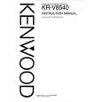 Cover page of KENWOOD KR-V8540 Owner's Manual