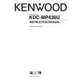 Cover page of KENWOOD KDC-MP436U Owner's Manual