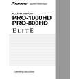 Cover page of PIONEER PRO-800HD Owner's Manual