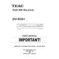 Cover page of TEAC DVR301 Owner's Manual