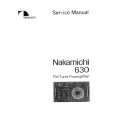 Cover page of NAKAMICHI 630 Service Manual