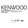 Cover page of KENWOOD KDC-PSW9524 Owner's Manual