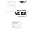 Cover page of TEAC MC-D85 Service Manual