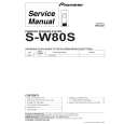 Cover page of PIONEER SW80S Service Manual