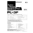 Cover page of PIONEER PL3F Service Manual