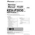 Cover page of PIONEER KEH-P2030/XM/UC Service Manual