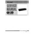 Cover page of TEAC GE-20 Service Manual