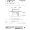 Cover page of KENWOOD MDX-G3 Service Manual