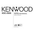 Cover page of KENWOOD KDC-Z939 Owner's Manual