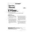 Cover page of PIONEER SP2000 XE Service Manual
