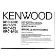 Cover page of KENWOOD KRCS400 Owner's Manual