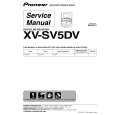 Cover page of PIONEER XV-SV5DV/NXCN/HK Service Manual