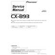 Cover page of PIONEER CX893 Service Manual