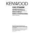 Cover page of KENWOOD KACPS400M Owner's Manual