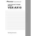 Cover page of PIONEER VSX-AX10/SB Owner's Manual