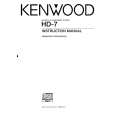 Cover page of KENWOOD HD-7 Owner's Manual