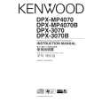 Cover page of KENWOOD DPX-MP4070 Owner's Manual