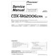 Cover page of PIONEER CDXMG2006ZRN Service Manual