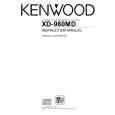 Cover page of KENWOOD XD-980MD Owner's Manual