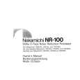 Cover page of NAKAMICHI NR-100 Owner's Manual